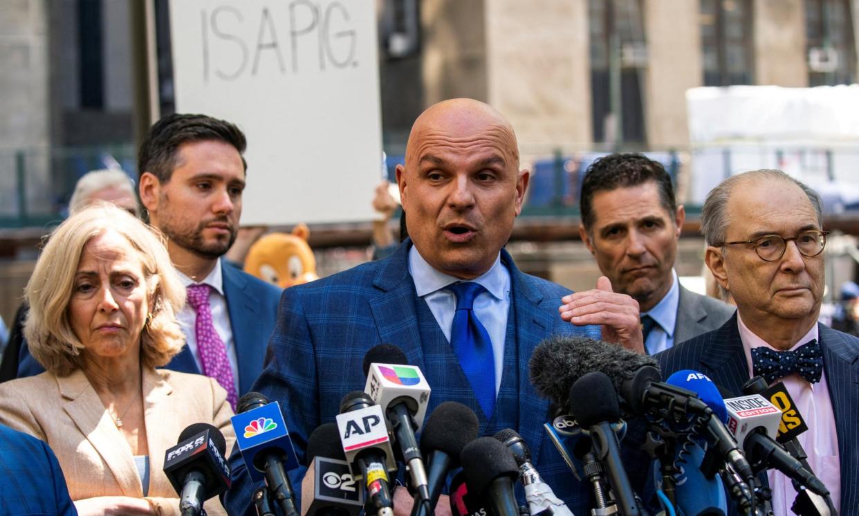 <span>Harvey Weinstein lawyer Arthur Aidala at a press conference in New York on Thursday.</span><span>Photograph: Eduardo Muñoz/Reuters</span>