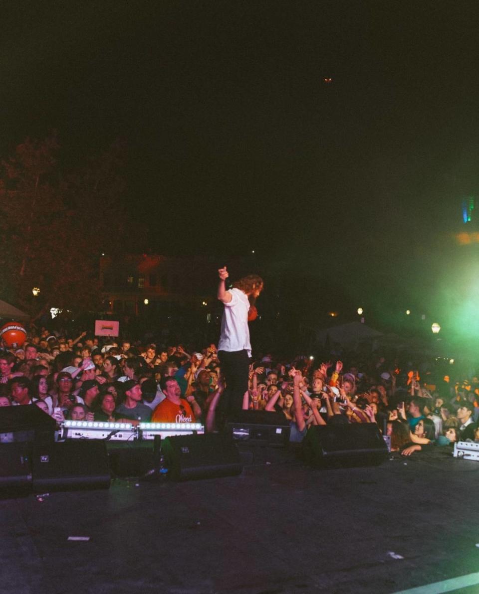 Sacramento’s Kevin Saurer of Hippie Sabotage rocks the crowd during his set at HOF Day in 2017. Local artists and DJs are expected to perform at HOF Day this Saturday.