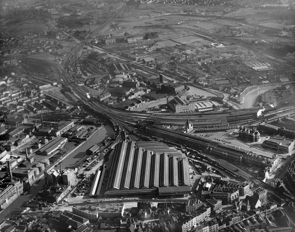 <p>Temple Meads was officially opened on 31 August 1840 as the western terminus of the Great Western Railway from London Paddington, this image shows it ahead of the connection to London (Historic England / SWNS)</p> 