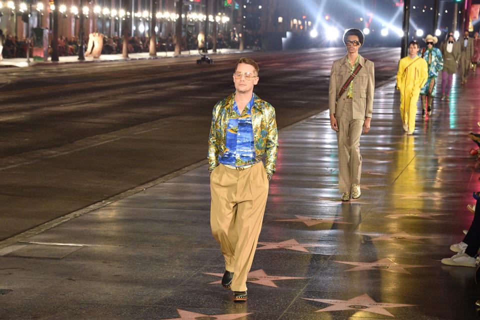 LOS ANGELES, CALIFORNIA - NOVEMBER 02: Macaulay Culkin attends the Gucci Love Parade on November 02, 2021 in Los Angeles, California. (Photo by David Crotty/Patrick McMullan via Getty Images)