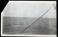 <span>An original </span><span>3" x 5 1/2" photo, taken from the deck of the Carpathia, shows an iceberg in the distance.</span><br> <br> (Photo courtesy of <a href="http://www.weissauctions.com/" rel="nofollow noopener" target="_blank" data-ylk="slk:Phillip Weiss Auctions;elm:context_link;itc:0;sec:content-canvas" class="link ">Phillip Weiss Auctions</a>)