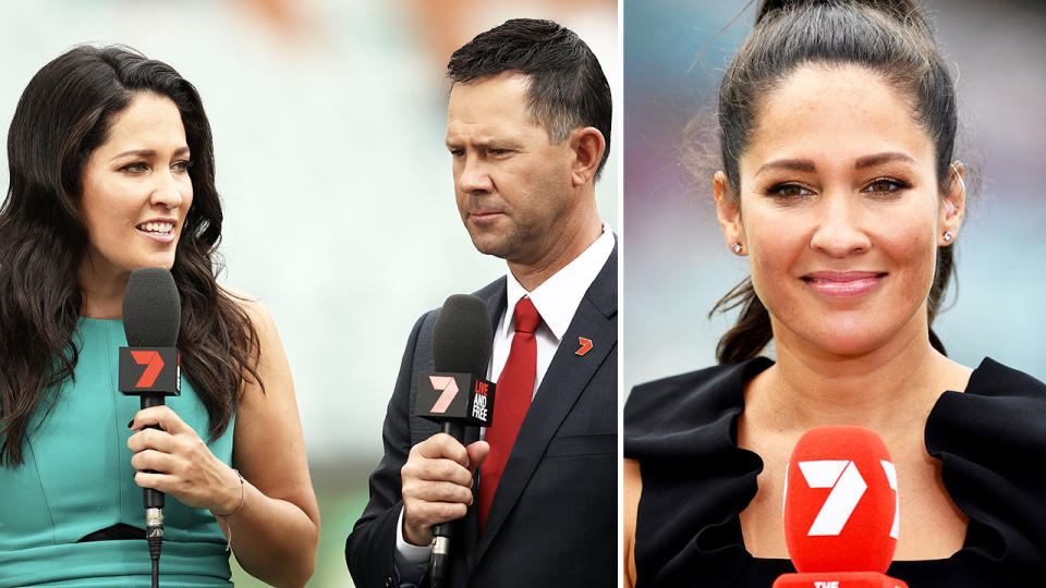 Mel McLaughlin, pictured here on Channel 7 for the cricket.