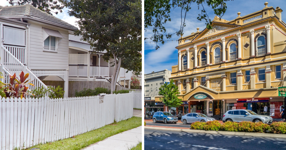 A street in Graceville, QLD and the main strip in Orange, NSW.