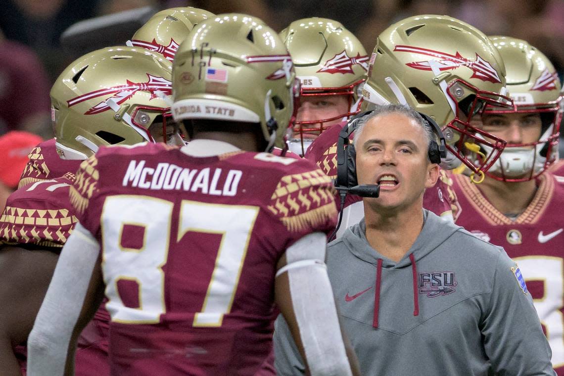 After beating LSU 24-23 on Sept. 4, Florida State head coach Mike Norvell leads the Seminoles against Louisville on Friday night at Cardinal Stadium.