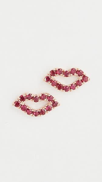 14k Ruby Kiss Stud Earrings