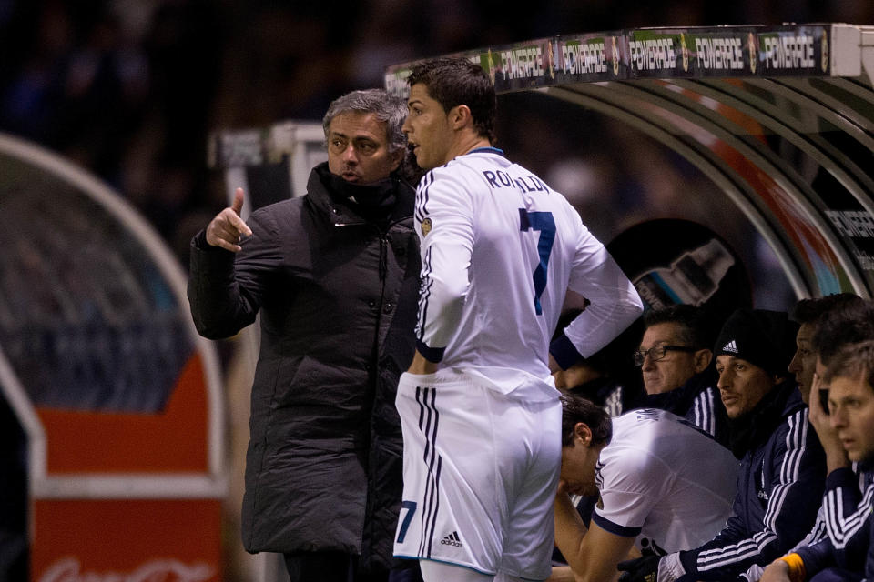 Jose Mourinho and Cristiano Ronaldo during their time together at Real Madrid