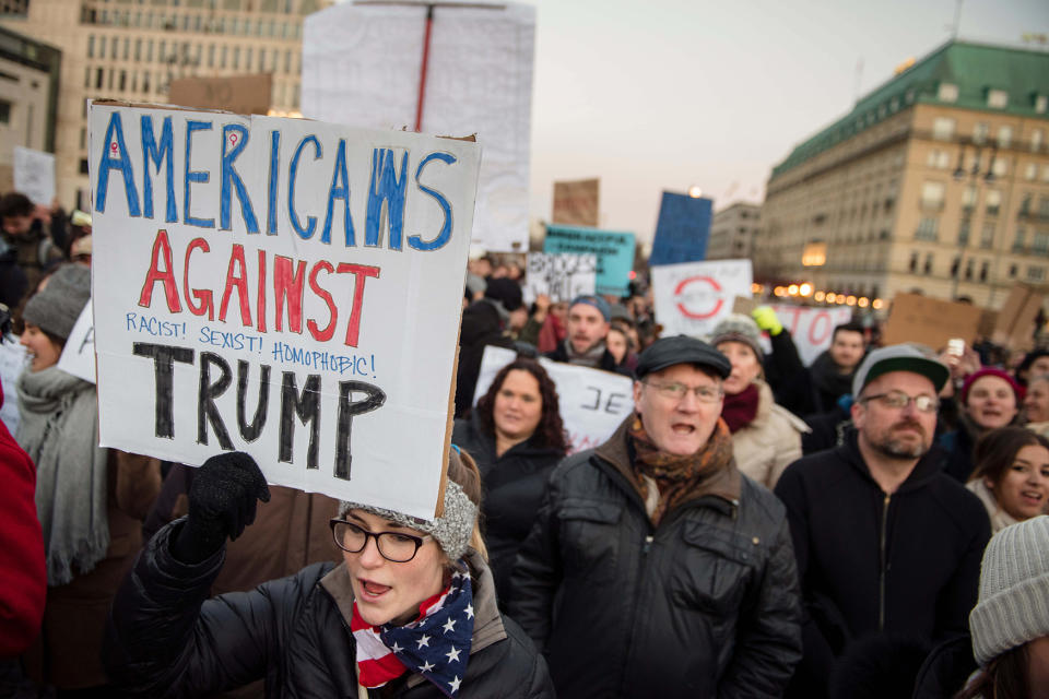 Tens of thousands protest Trump’s election victory