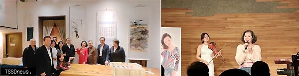 現場展出大陸沉鵬，藍犁，臺灣李沃源三位大師級畫家共八幅作品，吸引了眾多著名貴賓和藝術家的關注，為兩岸文化交流點燃激情。