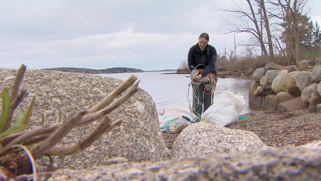 Zora McGinnis, Nova Scotia-based Coastal Action's coastal and marine project co-ordinator, is concerned about a delay in funding from the federal government for ghost gear removal. (Patrick Callaghan/CBC - image credit)