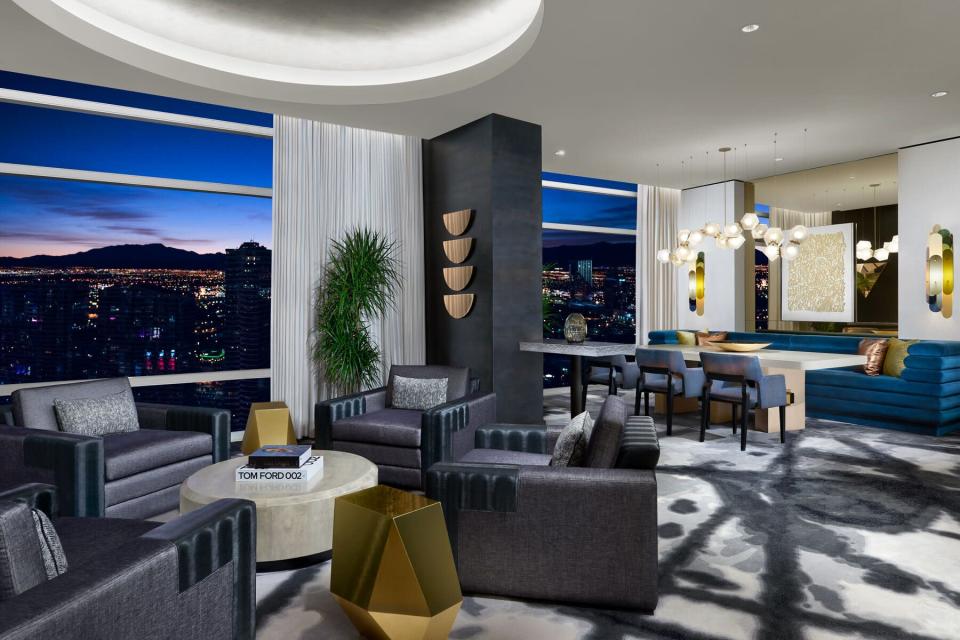 Aria's Sky Villa living room and dining room