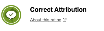 Rating: Correct Attribution