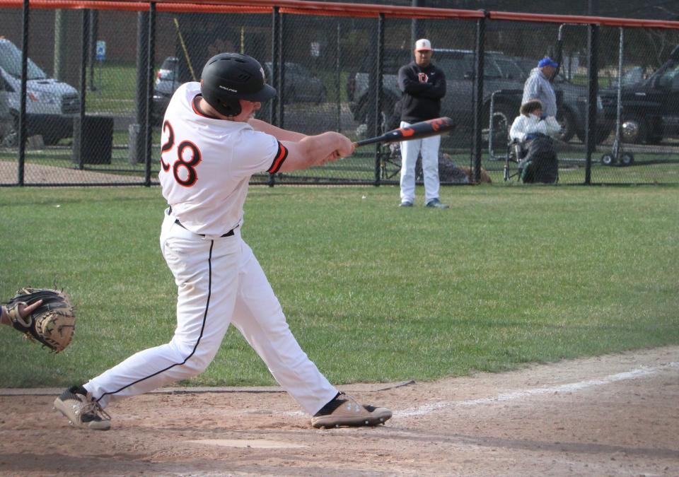 Brighton's Braeden Chiles hit two home runs in the second game of a doubleheader against Ypsilanti Lincoln.