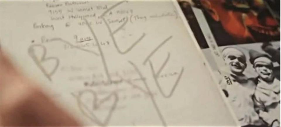 Ledger's Joker diary as seen in the documentary Too Young To Die