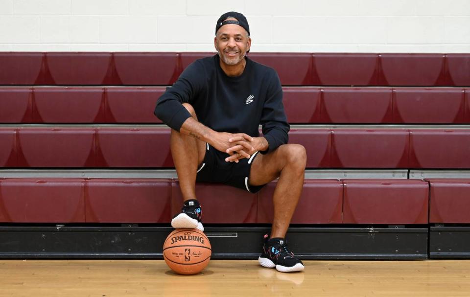 Former Charlotte Hornets forward Dell Curry on Monday, August 7, 2023. Curry is a color commentator for the Charlotte Hornets and the team’s No. 2 all-time leading scorer. He is also the father of NBA stars Steph and Seth Curry.