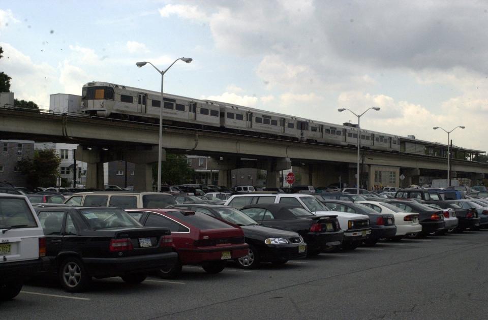 The PATCO Hi-Speedline station in Collingswood, where the commuter line is elevated.