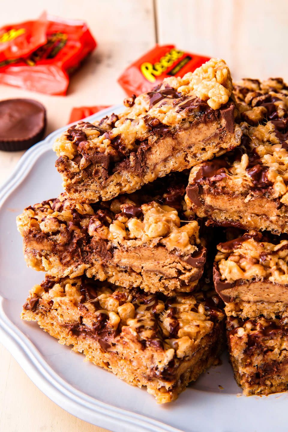 Reese's Stuffed Rice Krispies Treats