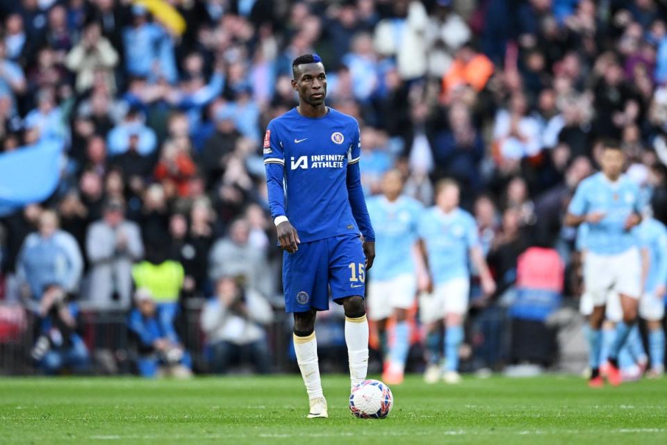 Setback: Nicolas Jackson could see his pre-season with Chelsea disrupted by an ankle injury (The FA via Getty Images)