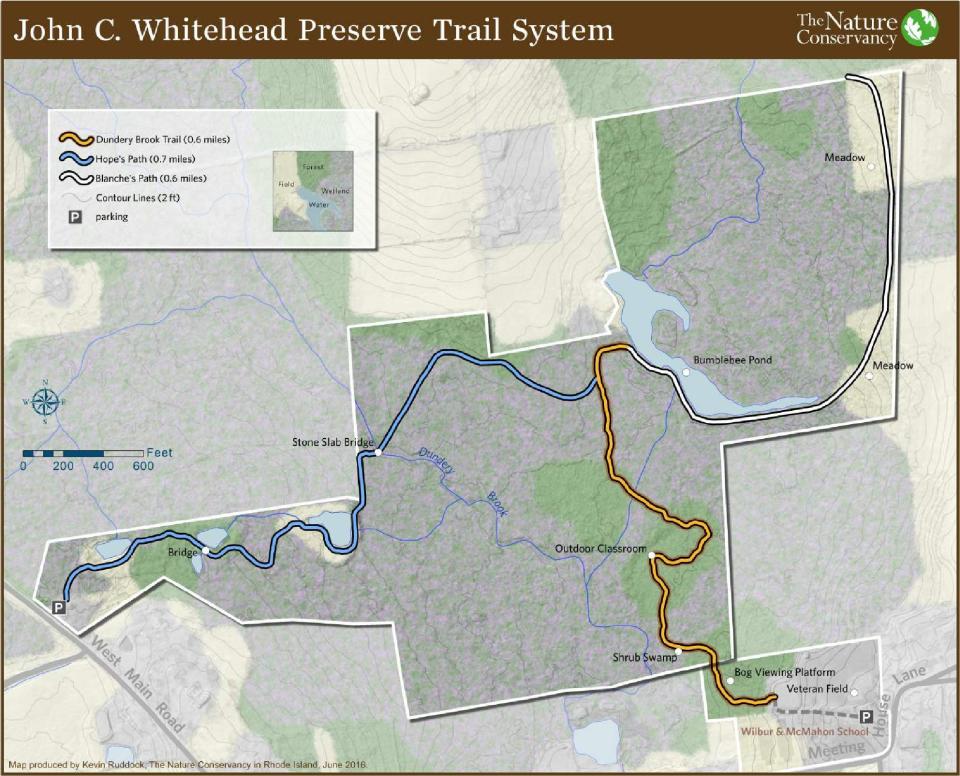 Whitehead Preserve trail map