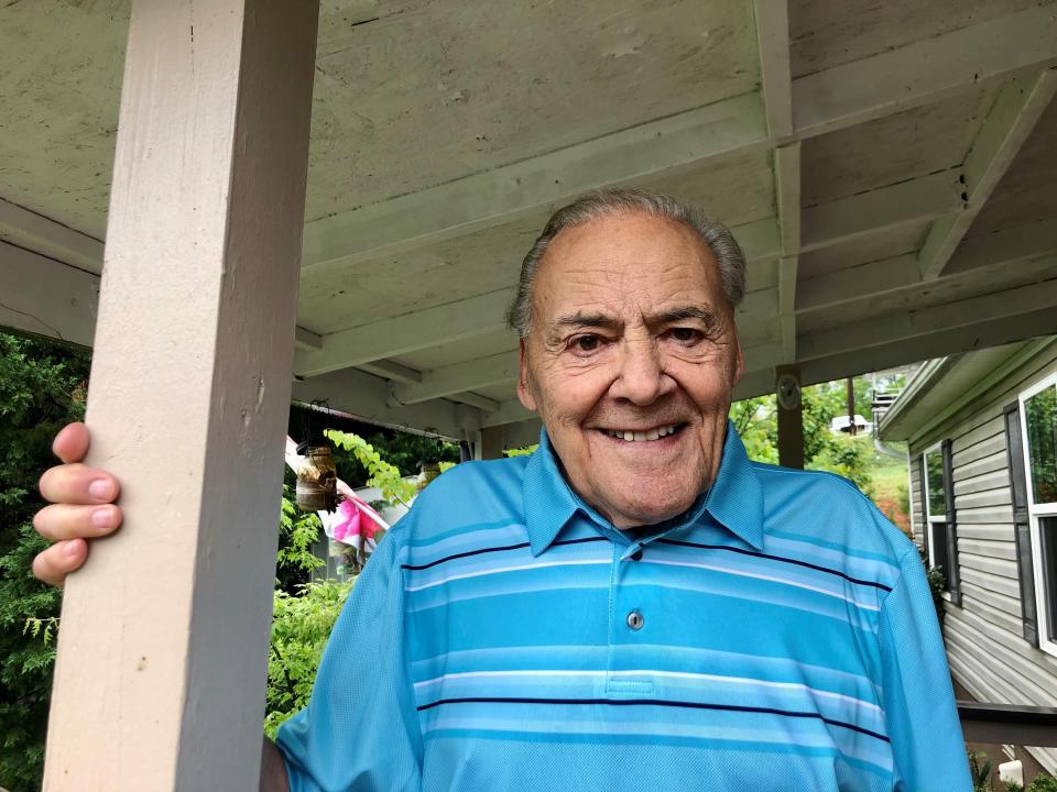 Former well-known Los Angeles area deejay Al Fiori, 93, whose on-air name was Al Anthony, is shown at his Sutherland Avenue area home on April 26, 2022.