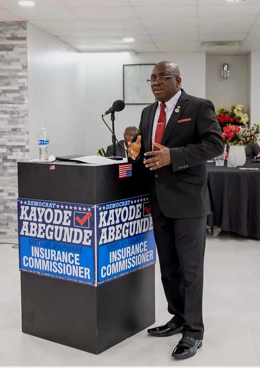 Kayode Abegunde, Democratic candidate for insurance commissioner.
