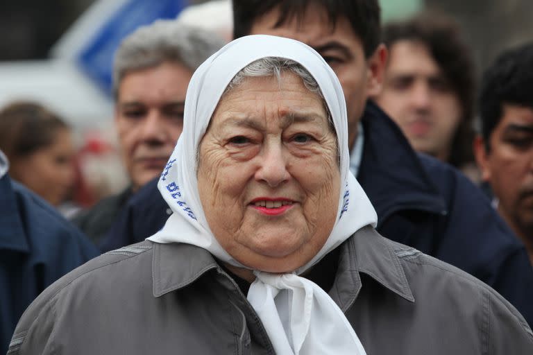 Hebe de Bonafini, presidenta de la Madres de Plaza de Mayo. Vuelta de las madres a la Plaza los jueves