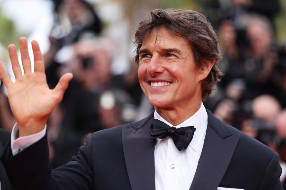 Cannes, France. 18th May, 2022. U.S. actor Tom Cruise arrives for the screening of the film 