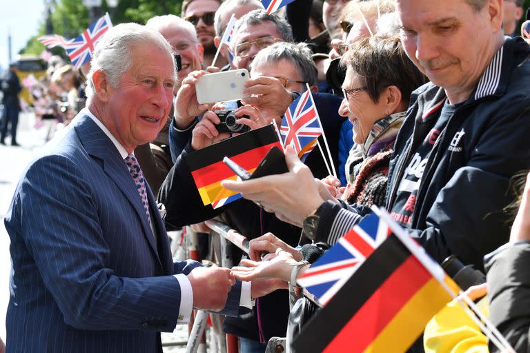 Una visita del ahora rey Carlos a Berlín, en 2019. (John MACDOUGALL / POOL / AFP)