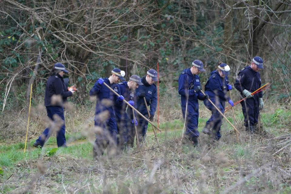 Police activity at Philpot&#x002019;s Farm open space in Yiewsley, west London, after 16-year-old Ionut Elvis Tacu was stabbed to death (Kirsty O&#x002019;Connor/PA) (PA Wire)