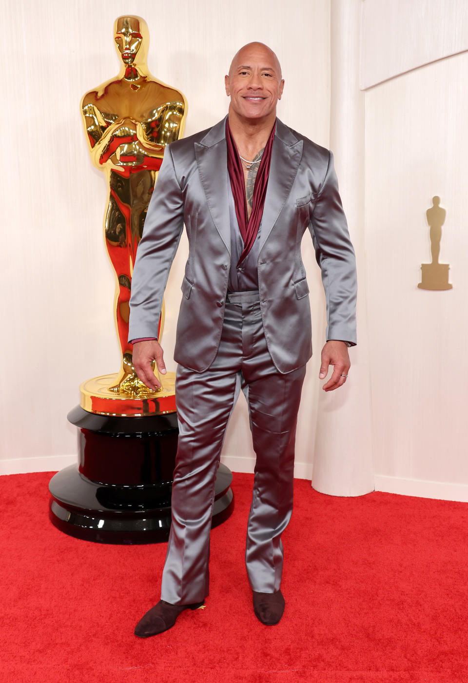 HOLLYWOOD, CALIFORNIA - MARCH 10: Dwayne Johnson attends the 96th Annual Academy Awards on March 10, 2024 in Hollywood, California. (Photo by Mike Coppola/Getty Images)