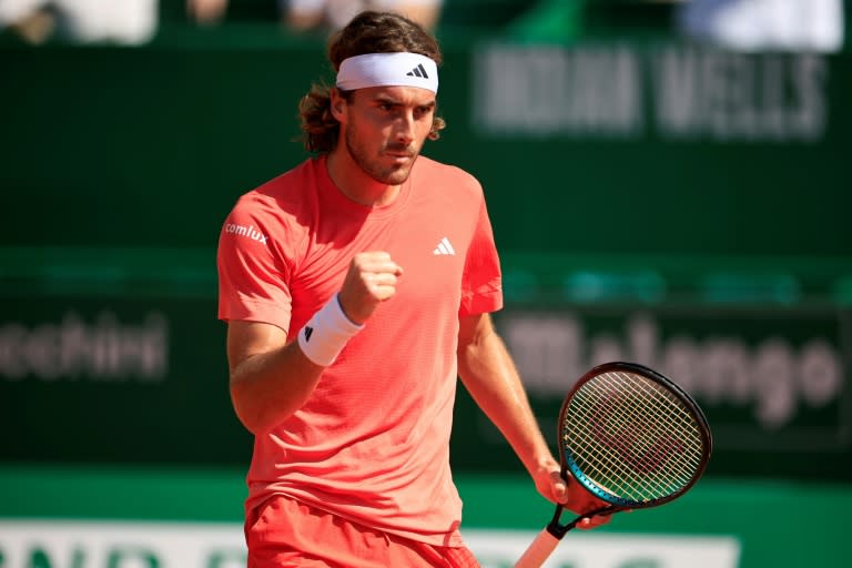 Greece's Stefanos Tsitsipas is two wins away from a third Monte Carlo Masters title (Valery HACHE)