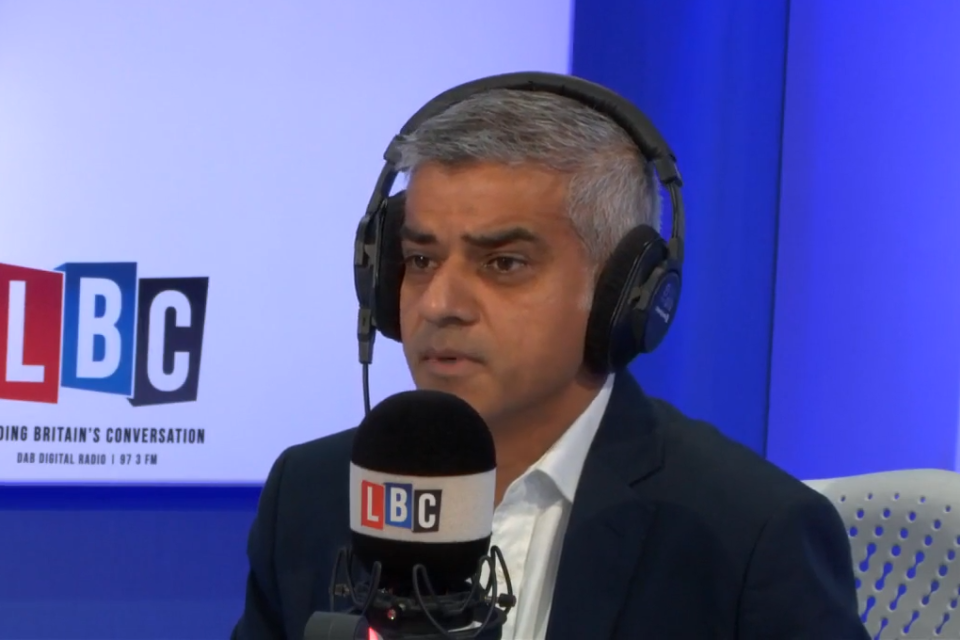 Sadiq Khan: The Mayor of London said the talks been TfL and Uber have so far been constructive (LBC)