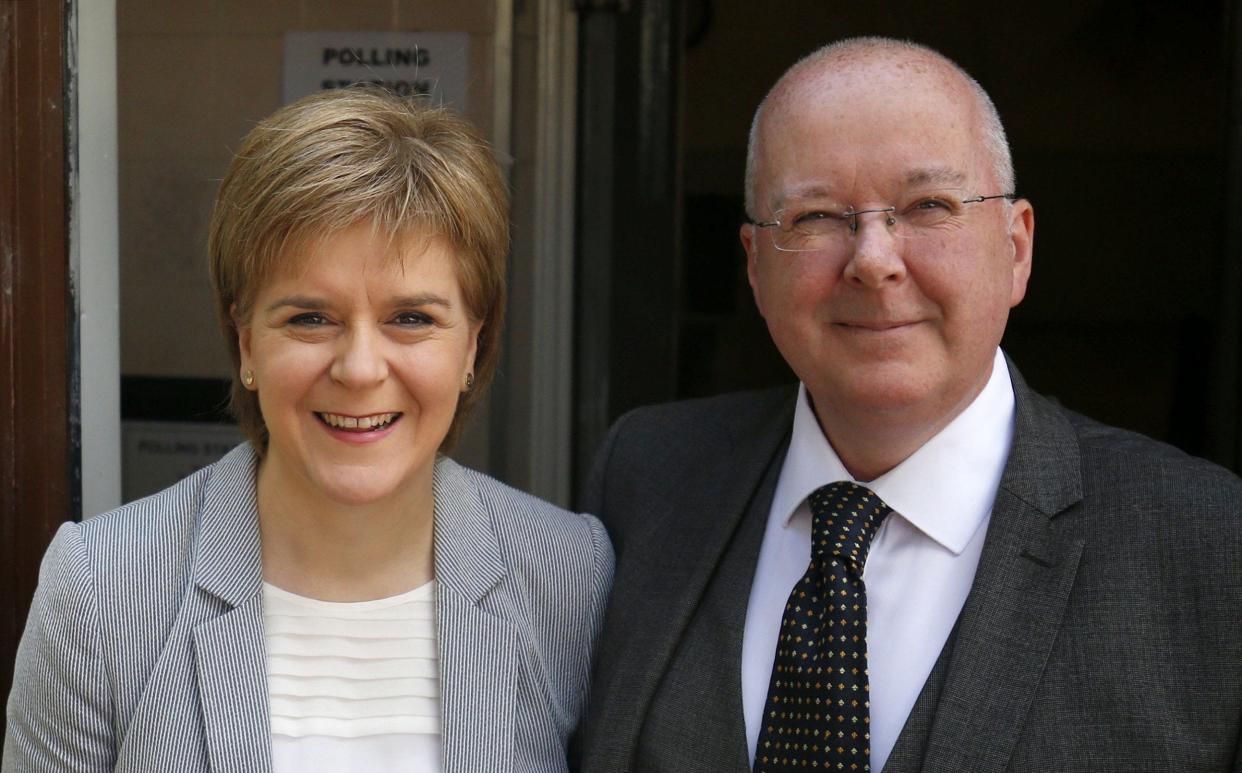 Nicola Sturgeon with her husband Peter Murrell - Jane Barlow/PA