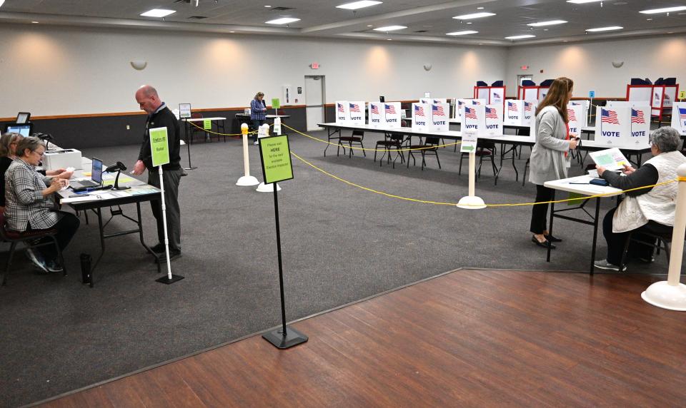 Early voting in February at the Dearth Center did not draw big crowds.