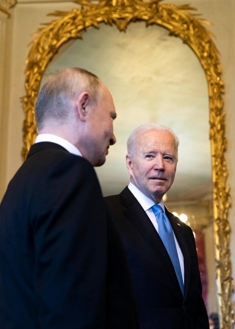President Joe Biden and Russian President Vladimir Putin in Geneva, Switzerland, on June 16, 2021.
