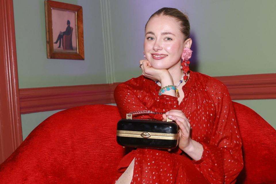 Lulu Guinness Valentines Dinner at Home House: Tatiana Alida Carrelet attends the Lulu Guinness Valentines Dinner at Home House on February 7, 2023 in London, England. (Photo by Dave Benett) (Dave Benett)