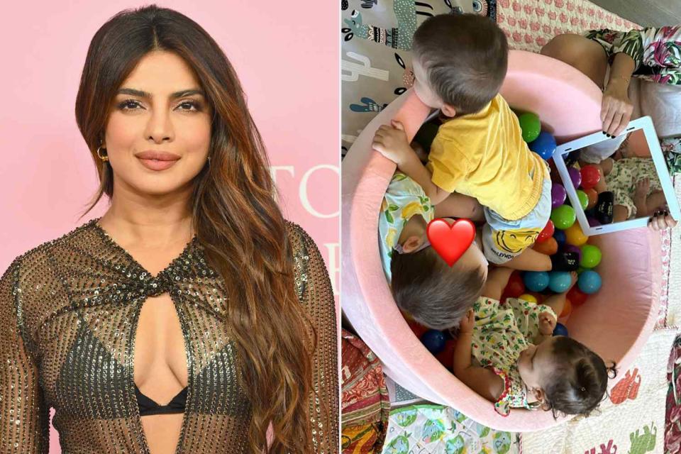 <p>ANGELA WEISS/AFP via Getty Images; Priyanka Chopra Instagram</p> Priyanka Chopra shares new photos of daughter Malti