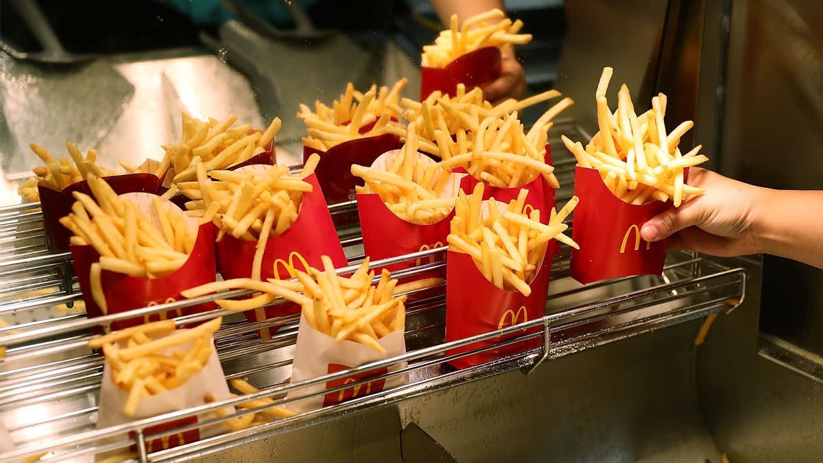 A rumor compared acrilane or acrylamide levels in McDonald