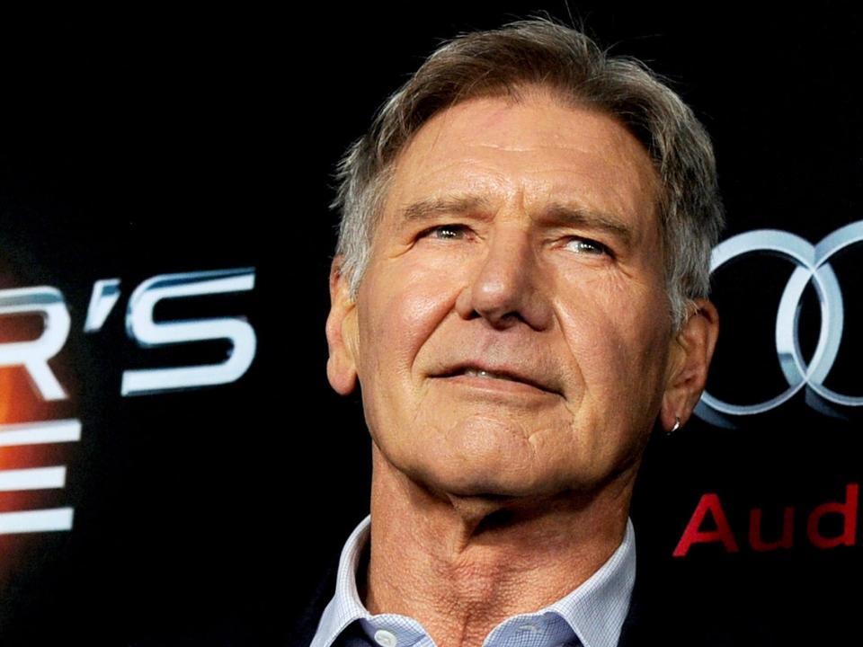 Actor Harrison Ford arrives at the premiere of Summit Entertainment's "Ender's Game" at the Chinese Theatre on October 28, 2013