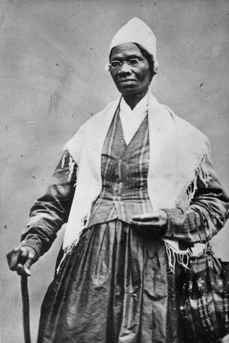 Born Isabella Baumfree, she escaped slavery with her infant daughter and changed her name to Sojourner Truth. She's best known for her speech delivered at the Ohio Women's Rights Convention in 1851 titled "Ain't I A Woman?"