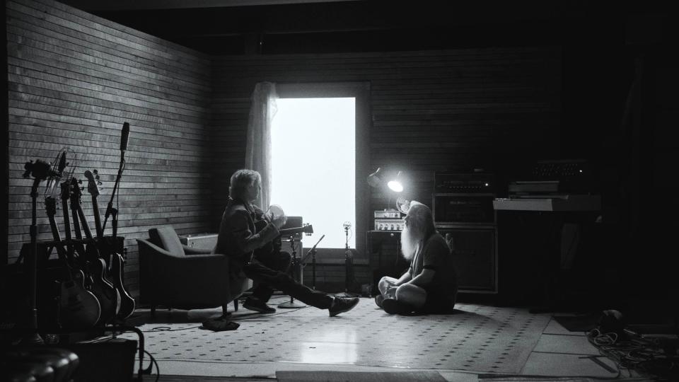 Paul McCartney and Rick Rubin in the Hulu documentary series, "McCartney 3, 2,1."