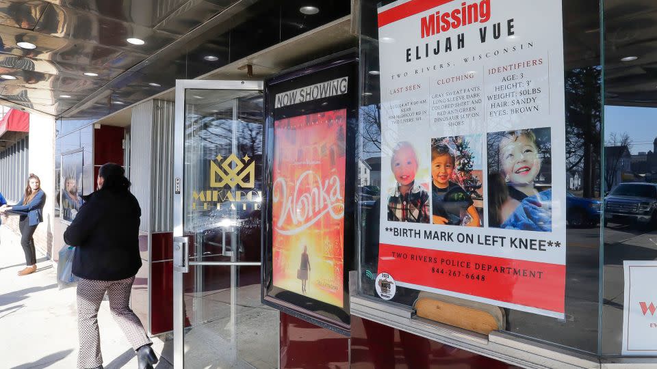 A woman leaves the Mikadow Theatre after attending a meeting for people wishing to volunteer in the search for missing 3-year-old Elijah Vue on Tuesday. - Gary C. Klein/USA Today Network