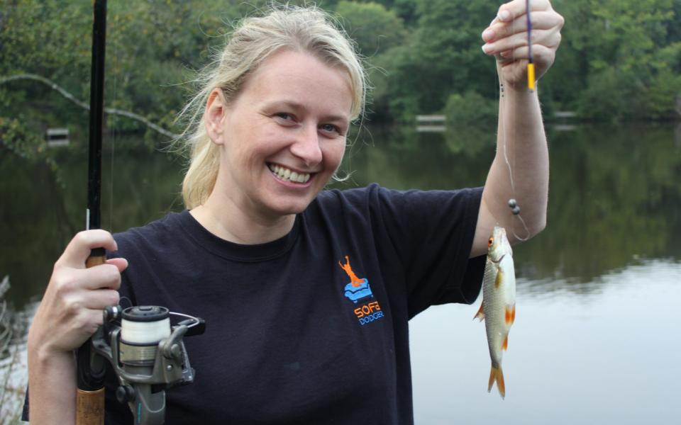 Catch of the day: Sam tries her hand at angling