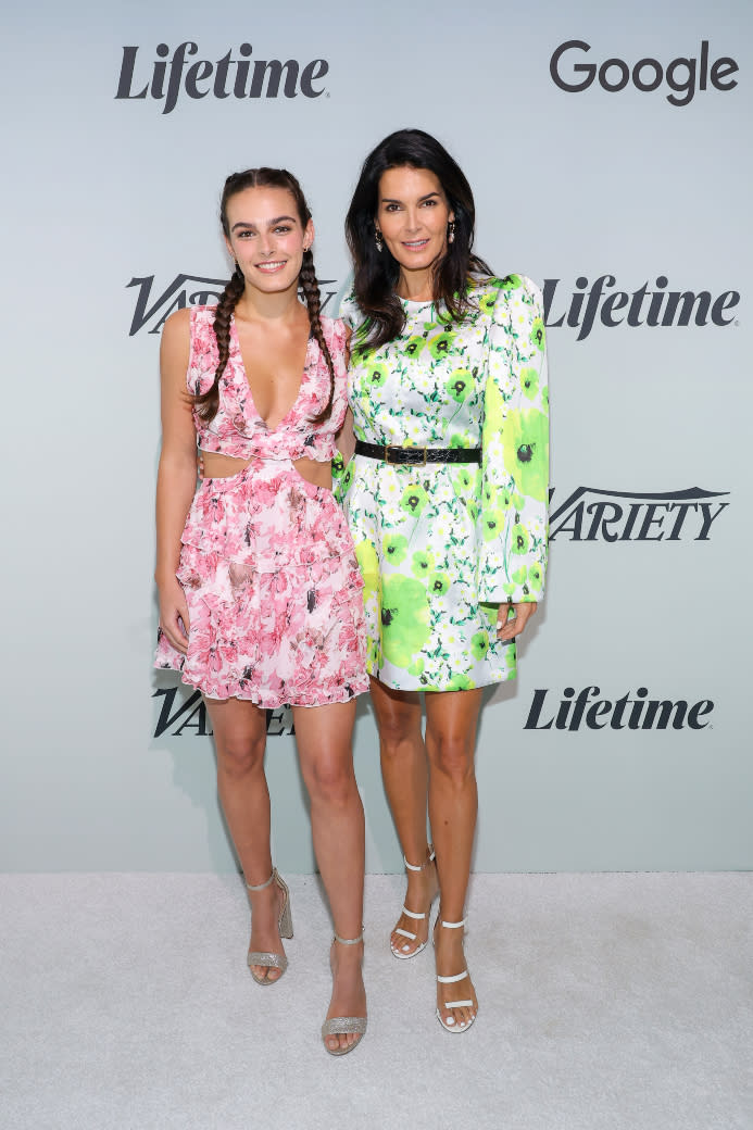 Angie Harmon & Lookalike Daughter Finley Faith Twin in Floral Dresses at  Variety's 2022 Power Of Women Event