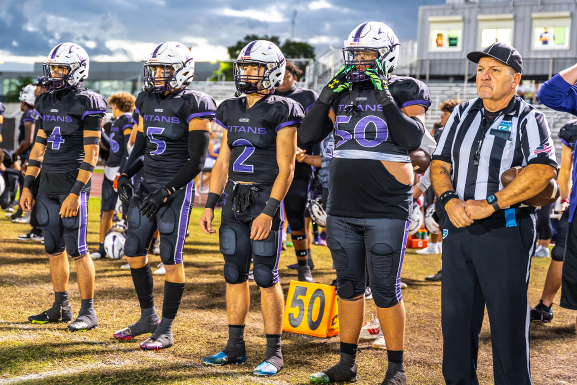 Players on the True North Academy football team.