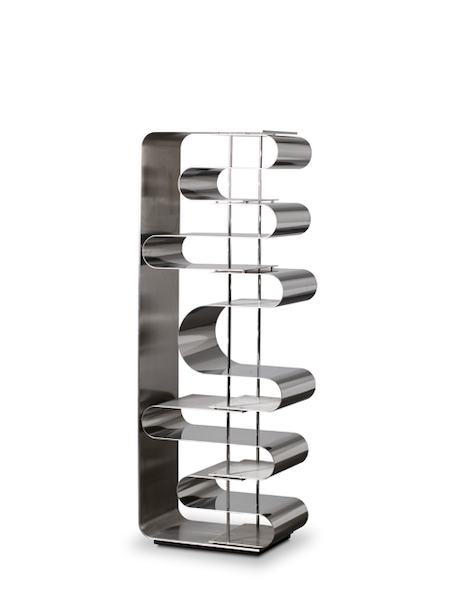 Milan Design Week Baxter Dune metallic twisting bookcase