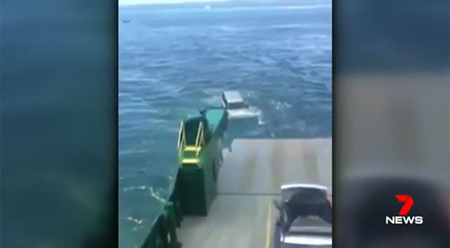 Into the sea. Source: 7 News