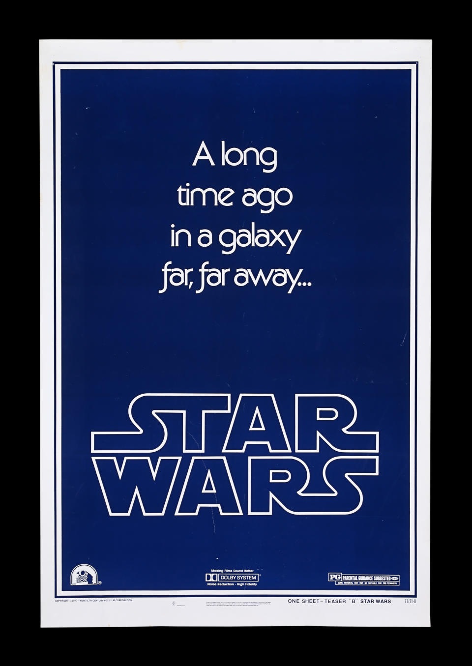 US one-sheet poster from Star Wars: A New Hope (Prop Store/PA)