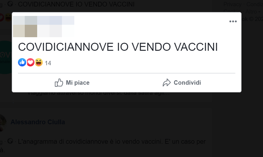 C'è chi crede si tratti di un caso, e chi contesta l'assurdità del post. Non mancano i difensori della teoria "linguistico-scientifica" secondo i quali è impossibile si tratti di una coincidenza. Qualcuno avverte che c'è una "d" mancante e qualche malinconico complottista da 5G non si esime da dire la sua...