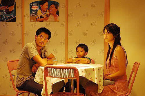 Ian (middle) with Aaron Kwok and Kelly Lin in "After This Our Exile".