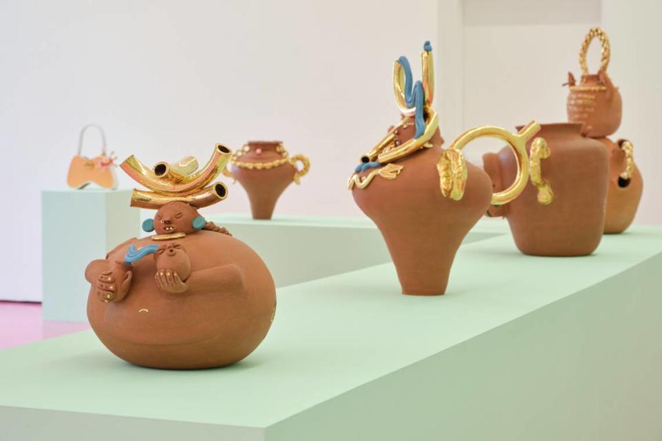 Artist Joel Gaitan explores his Nicaraguan heritage and spirituality with his terracotta sculptures. His work is on view at his solo exhibition show “En El Corazón Del Infierno, En Las Alturas Del Cielo.”